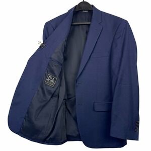 Jos. A. Bank TRAVELER Blue Check 38R 100% Wool Blazer Sport Coat Suit Jacket 2Bu